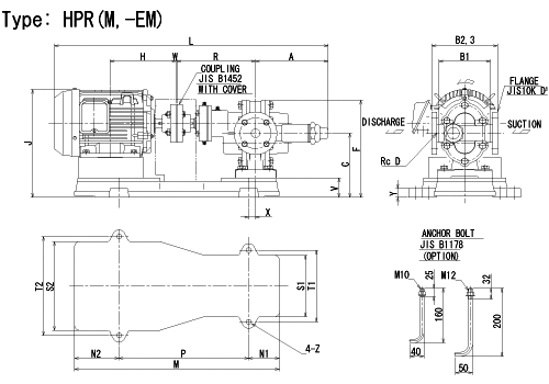 utline drawing (HPR type)